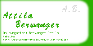 attila berwanger business card